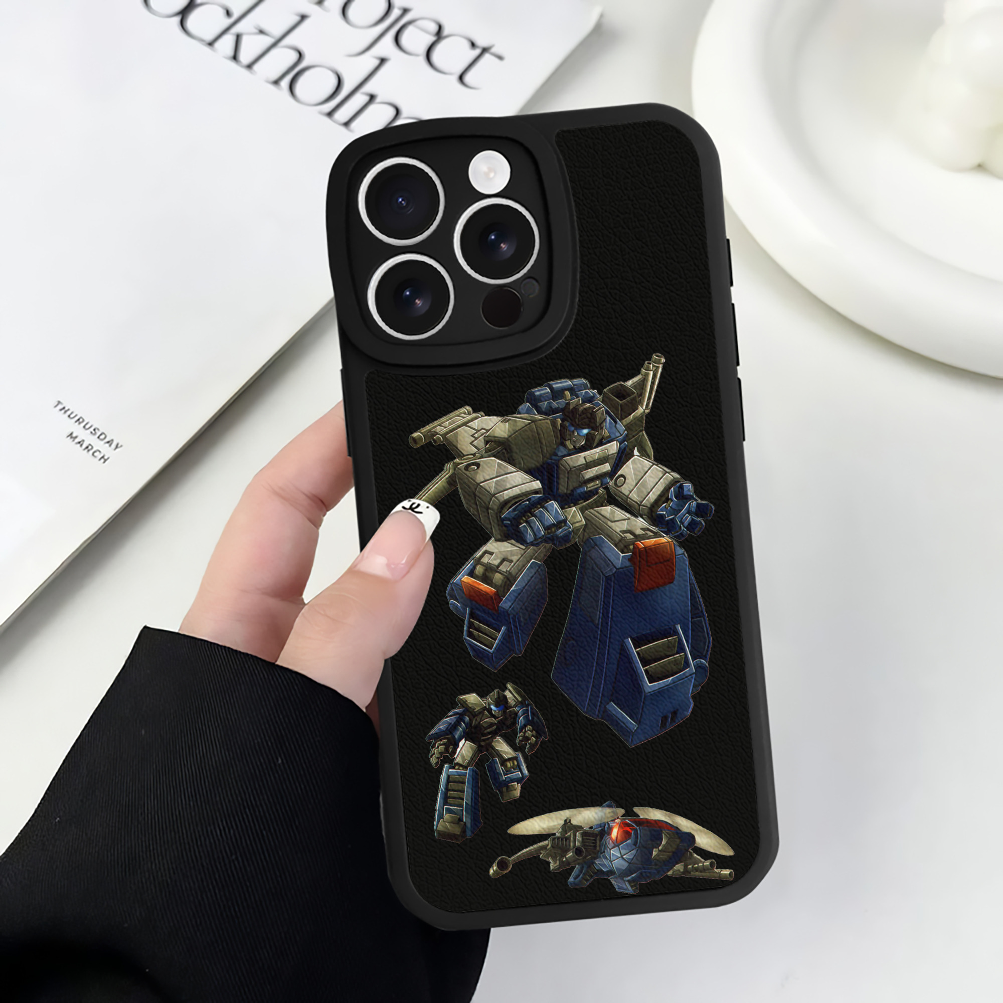 （画像用）  【iPhone 16シリーズ対応】シリコンスマホケース（レザー調） 材質：シリコン